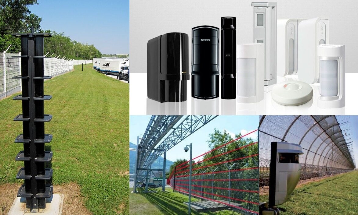 Barrières de détection extérieure Sorhea et Optex